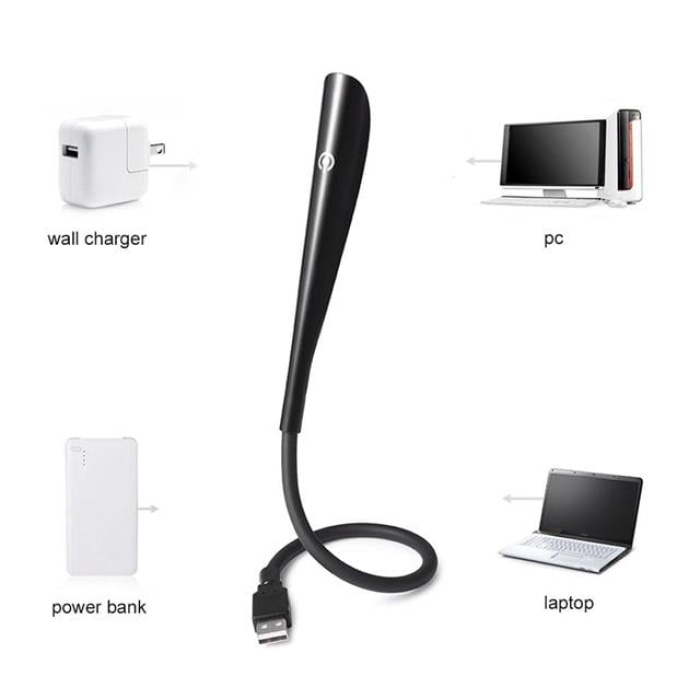 PowerMaster PM-24561 14 Ledli Siyah Esnek Usb Led Lamba