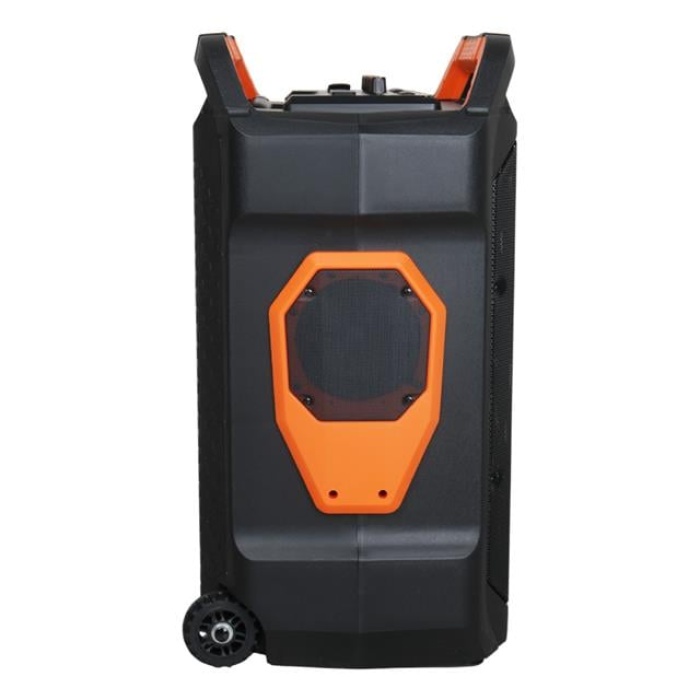 Shile SL-10 120 Watt Taşınabilir Seyyar Amfi Hoparlör Kablosuz 1 EL + 1 Yaka Mikrofonlu Kumandalı USB+SD+BT