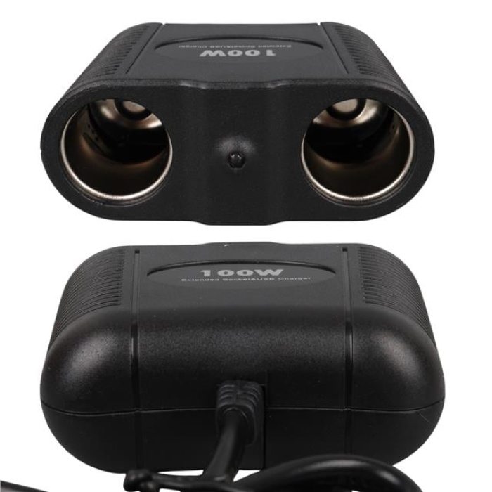 Olesson 1642 12-24V 100W 70cm Kablolu 2li Araç Çakmak Çoklayıcı