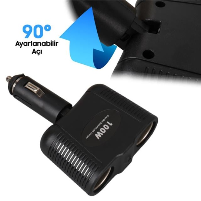 Olesson 1643 12-24V 100W 2LI Araç Çakmak Çoklayıcı