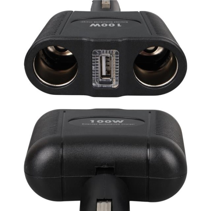 Olesson 1646 12-24V Tek USB Girişli 100W Çiftli Araç Çakmak Çoklayıcı