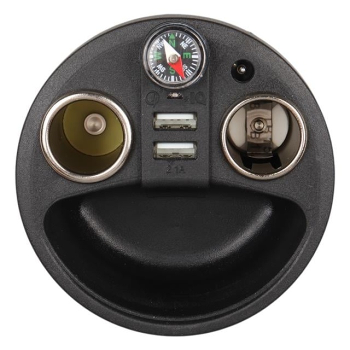 Olesson 1640 12-24V Çiftli Çift Usbli 120W 80Cm Kablolu Dijital Ekranlı Araç Çakmak Çoklayıcı