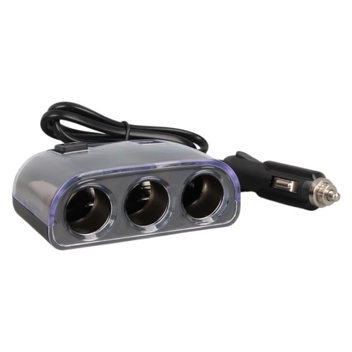 Olesson 1505 12-24V Çift USB Girişli 120W 80cm Kablolu 3LÜ Araç Çakmak Çoklayıcı