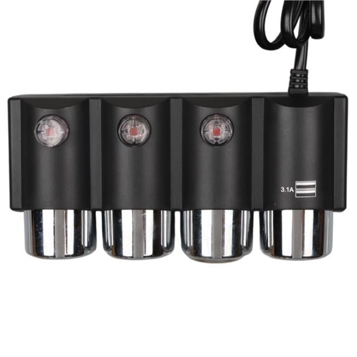 Olesson 1508 12-24V 3Lü Çift Usbli 120W 80 Cm Kablolu Araç Çakmak Çoklayıcı