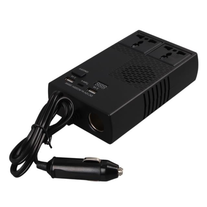 Olesson 1664 DC 12-24V 200W Oto Araç Power İnverter 1x Çakmak Girişi - 1x TYPE-C - 2x USB - 2x 220V Üniversal Priz
