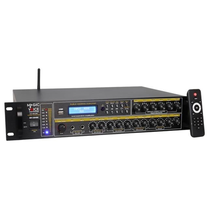 Magicvoice MV-26490 250 Watt 100 Volt Usb/Mp3/Bluetooth 6 Bölgeli Trafolu Mixer