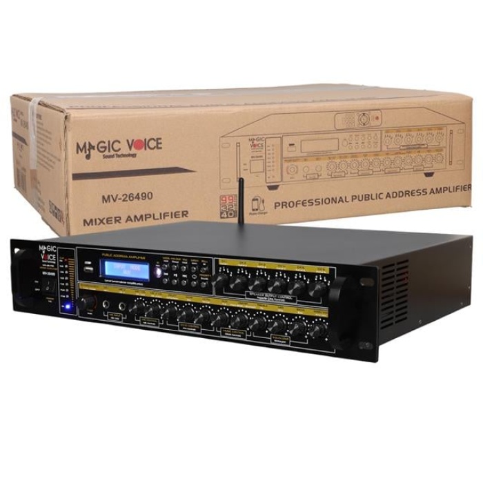 Magicvoice MV-26490 250 Watt 100 Volt Usb/Mp3/Bluetooth 6 Bölgeli Trafolu Mixer