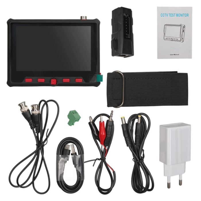 Magbox MG-4880 AHD+TVI+CVI+CVBS 8 MP Kamera 5 İnç Ekran Test Cihazı