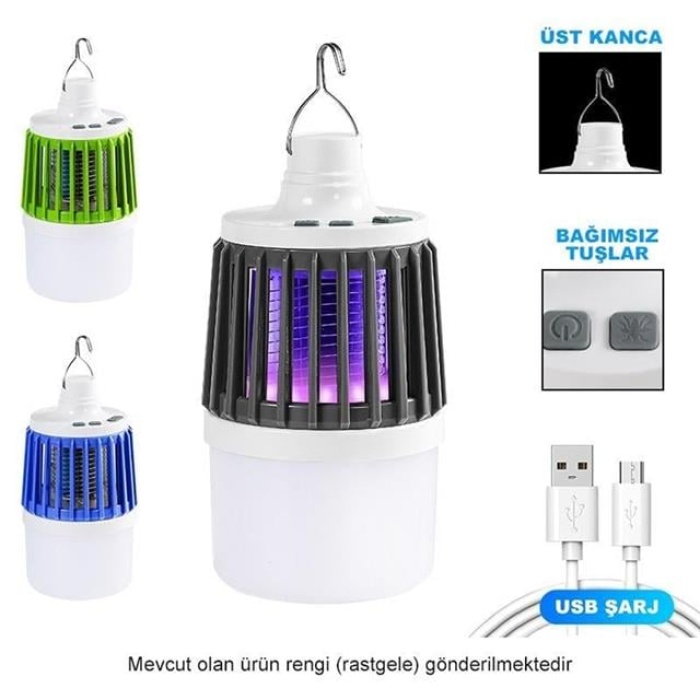 Powermaster MX-858 USBli Sinek Öldürücü Özellikli 3 Modlu Şarjlı Kamp Feneri