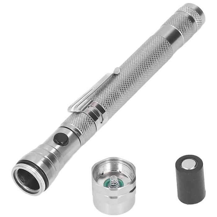 Powermaster MX-2808 Mıknatıslı 360 Derece Döner Başlıklı 3 Ledli Beyaz Işık El Feneri