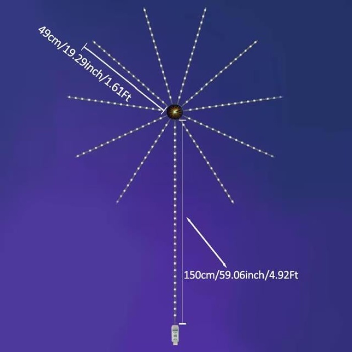 Sunup RGB LED’li Işıklı Ses Kontrüllü Havai Fişek Cihazı