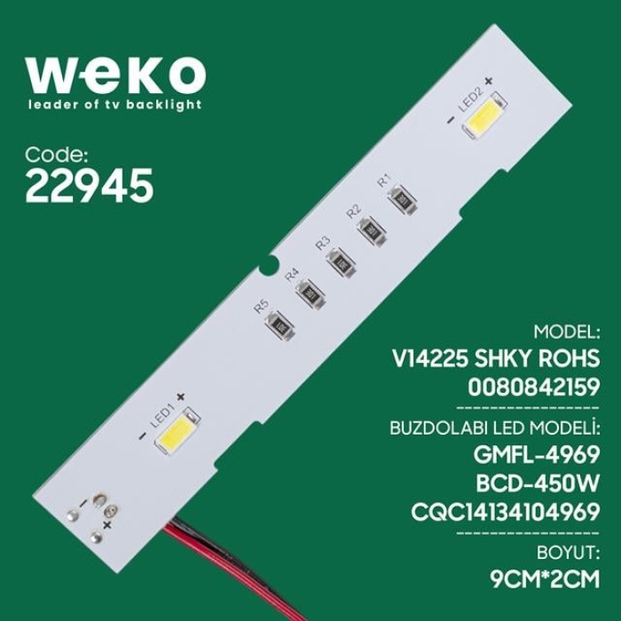 Buzdolabı İç Aydınlatma Ledi CQC14134104969 2 Çipli