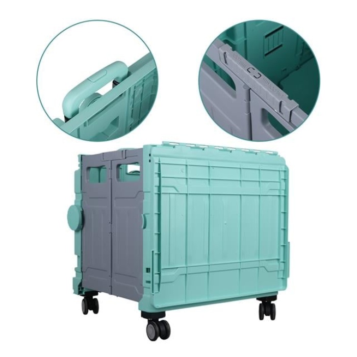 Sunup SN-26968 Katlanabilir Market Pazar Kamp Tekerlekli Alışveriş Arabası 60KG Kapasiteli