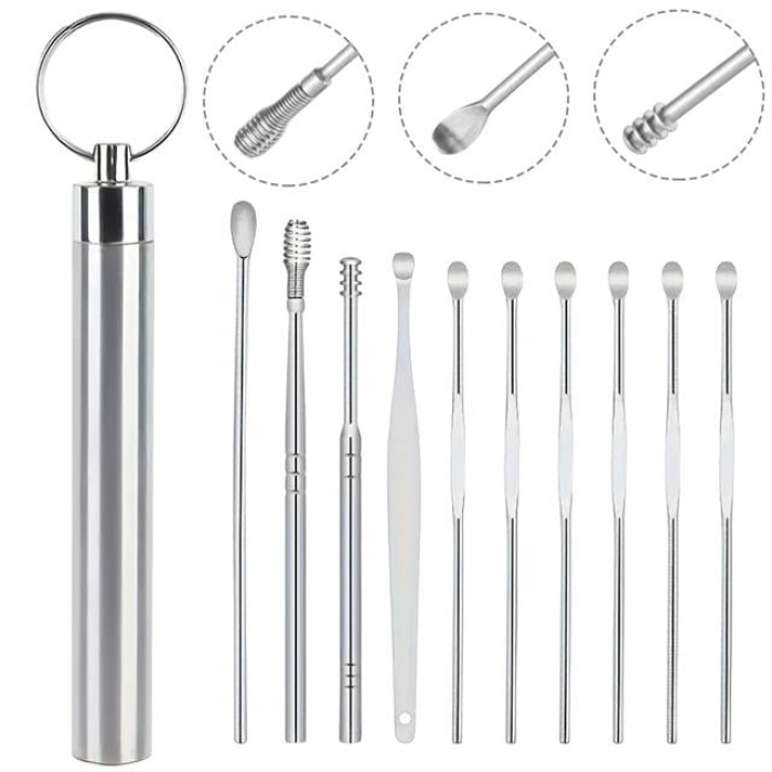 Sunup SN-27132 Paslanmaz Çelik 10lu Kulak Temizleme Seti