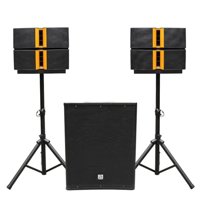 Shile PRZZ12AU 1200W RMS Aktif Ses Sistemi 18 Subwoofer 120OZ 4 Satellite Kule Seti DSP Kontrollü Bluetooth/TWS/MP3 Full Paket