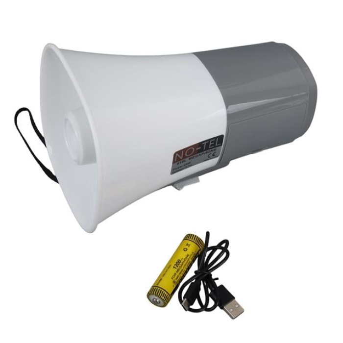 No-Tel 918L Bluetooth-Usb-Siren-Ses Kayıt Özelikli Dahili Bataryalı 25 Watt Mini El Tipi Megafon