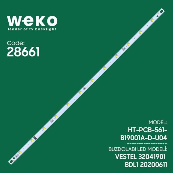 Weko BDL1 Vestel Uyumlu Buzdolabı İç Aydınlatma LED Kartı 12 Çipli Yüksek Verimli