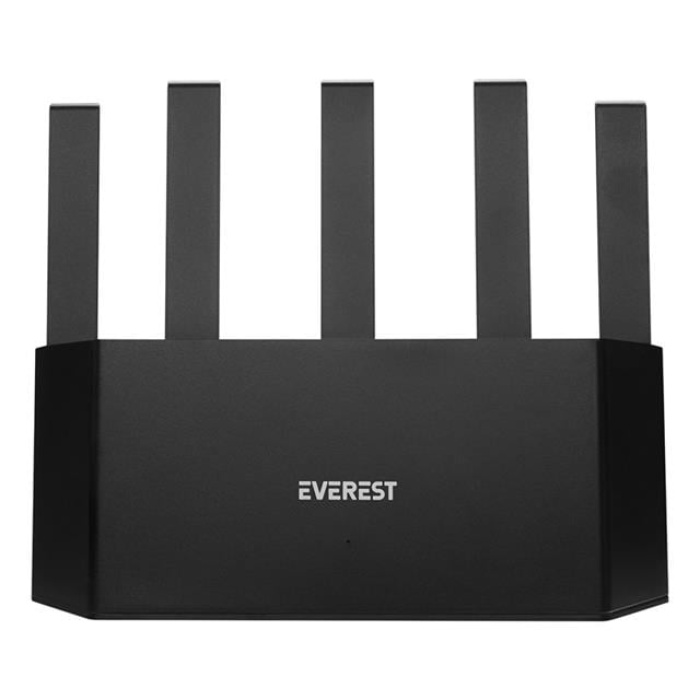 Everest EWR-X3000MBPS-V1 X3000Mbps Dualband 5*6dBi 1 Wan Port + 3 Lan Port Wi-Fi 6 Wisp+Ap+Repeater Destekli Kablosuz Wifi Router