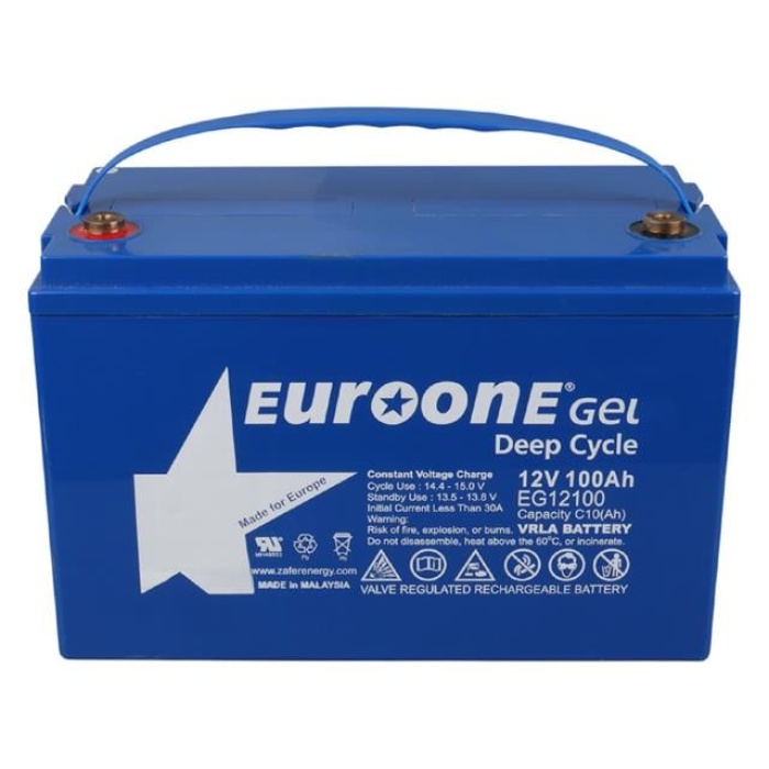 Euroone EG12100 12 Volt 100 Amper Deep Cycle Jel Akü