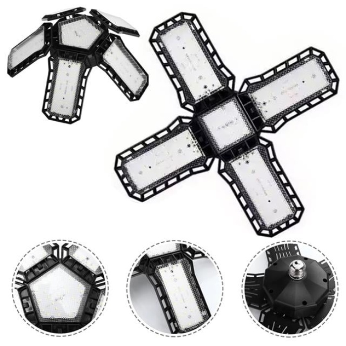 Ledx Ayarlanabilir Açılı 4 Kanatlı 108 Smd Ledli Galaxy Projektör Işığı 50W 5500 Lumen E27 32cm Çap