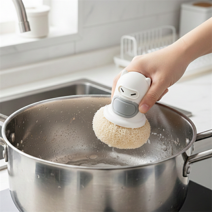 Sunup SN-29190 Ninja Tasarımlı Deterjan Hazneli Mutfak Bulaşık Fırçası