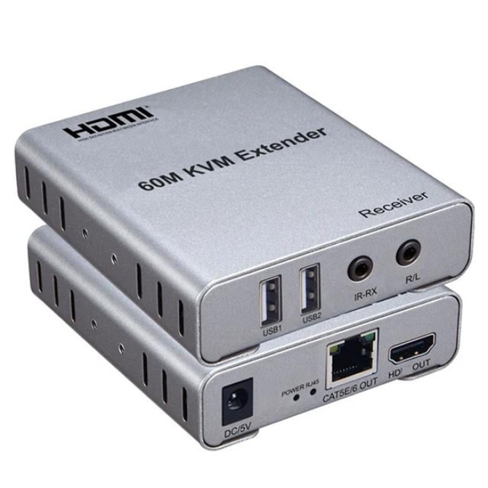 Fully H-608L 4K UHD 60 Metre KVM Switch HDMI Extender CAT5-6 (Uzatıcı)