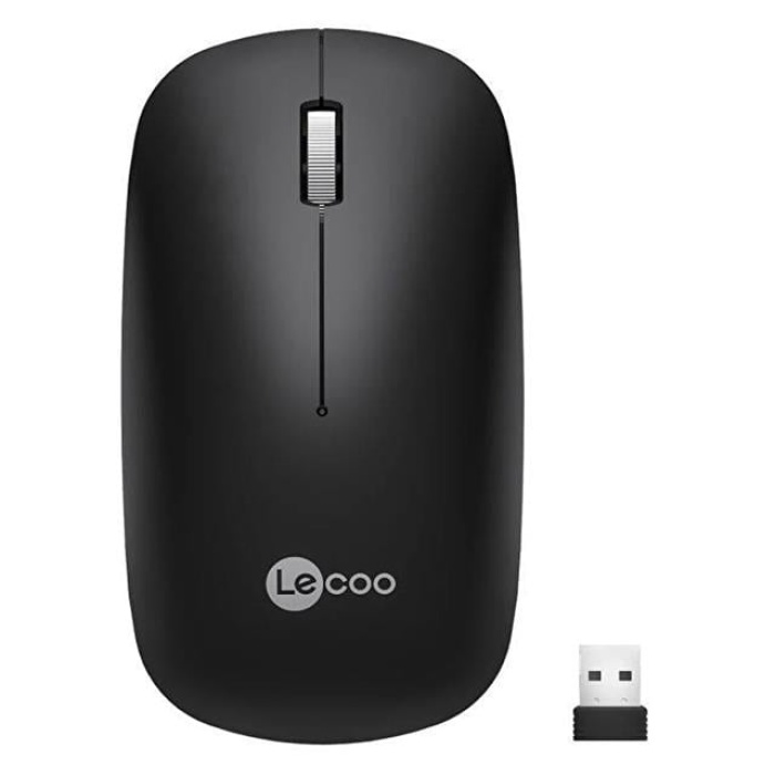 Lenovo Lecoo WS214 2.4GHz Kablosuz 1200DPI Siyah Optik Mouse