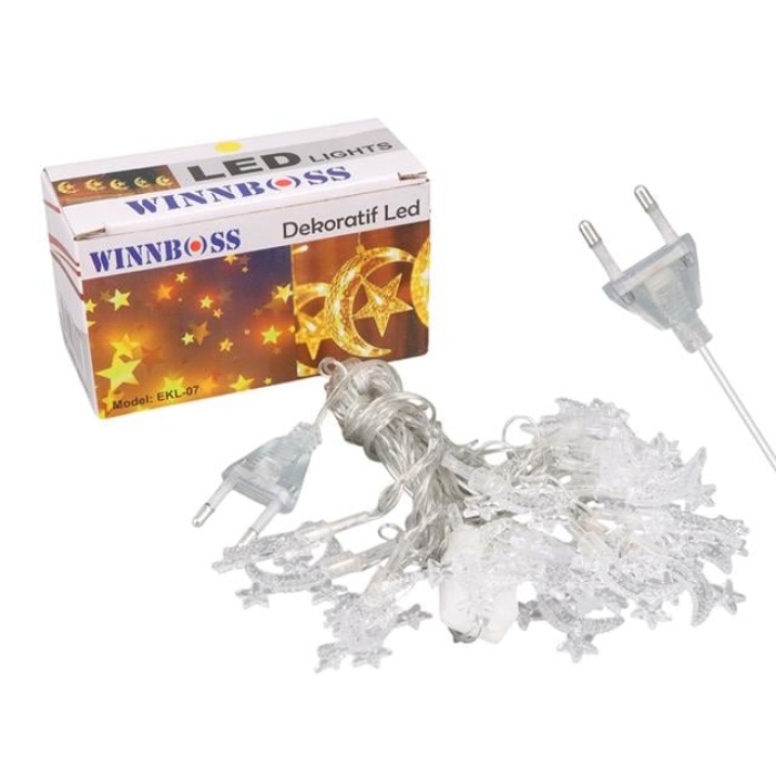 Winnboss WN-1181 5 Metre 20 Ledli Ay Yıldızlı Günışığı Sabit Led Dekoratif Aydınlatma 5 Watt