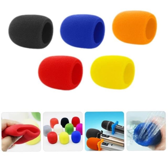 Tenon ZE-7130 5li Standart 5 Renk El Mikrofon Süngeri (Sarı-Turuncu-Kırmızı-Mavi-Siyah)