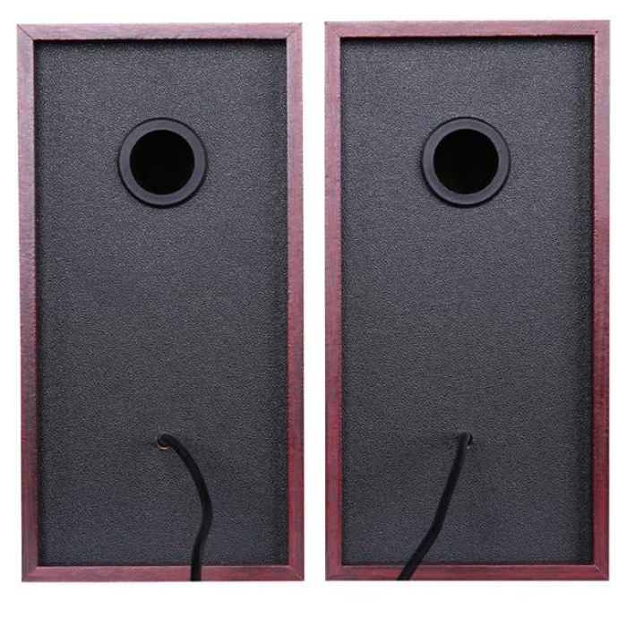 Lenovo Lecoo DS105 6W Ahşap Gövdeli Masaüstü Stereo Hoparlör - USB + 3.5mm Jack Girişli PC Hoparlörü