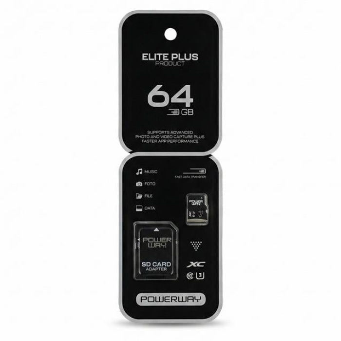 Powerway Elite Plus 64 GB Micro SD Hafıza Kartı