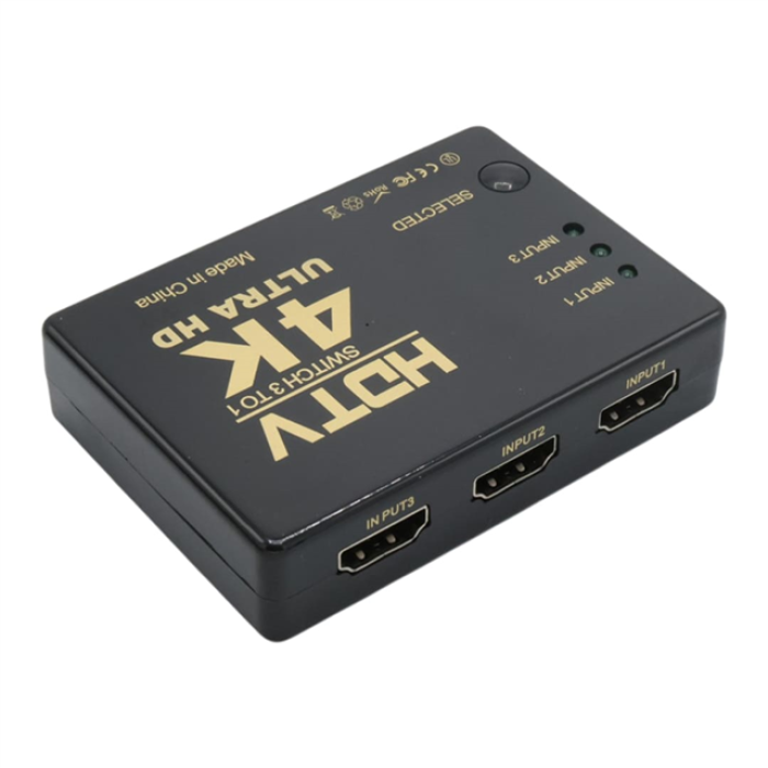 Fully G-538N 4K Ultra HD Destekli 3 Port Uzaktan Kumandalı HDMI Switch Çoğaltıcı