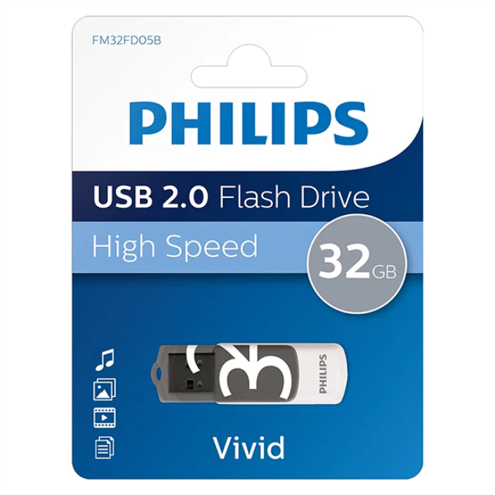 Philips Vivid FM32FD05B/00 32GB USB 2.0 Flash Bellek