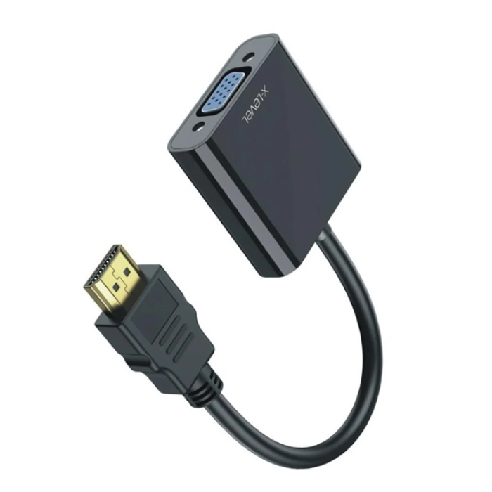 X-Level XCC7803 HDMI to VGA Aktif Çevirici Adaptör 3.5mm Ses Çıkışlı Full HD