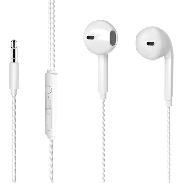 Eh104W 3.5 Mm Jacklı Kablolu Kulak İçi Mikrofonlu Kulaklık Beyaz