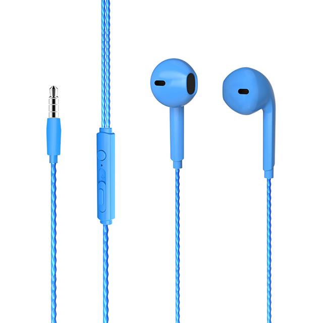 Eh104Bl 3.5 Mm Jacklı Kablolu Kulak İçi Mikrofonlu Kulaklık Mavi