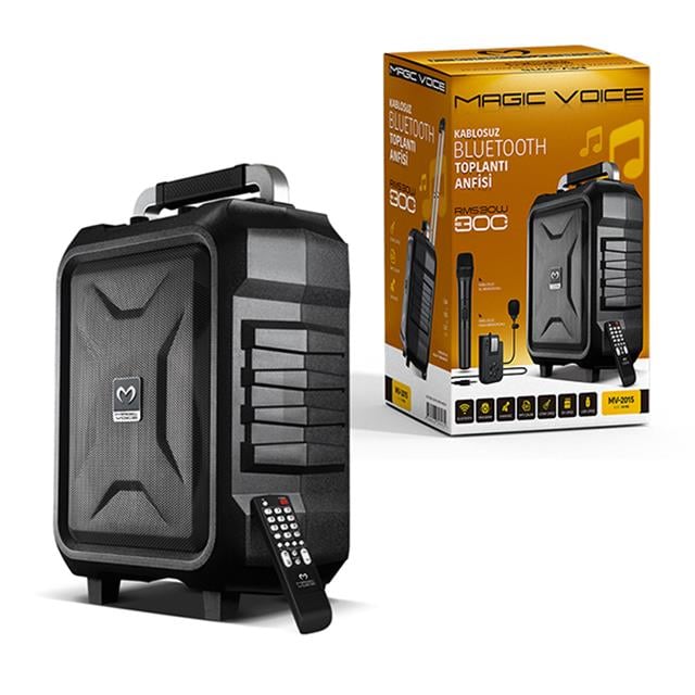 Mv-2015 Usb-Sd-Bt 1 El + 1 Yaka Mikrofonlu 300W Taşınabilir Şarjlı Hoparlör Anfi Mv-2015 Usb-Sd-Bt 1 El + 1 Yaka Mikrofonlu 300W Taşınabilir Şarjlı Hoparlör Anfi
