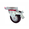Servis Tekeri - Tablalı Frenli Siyah Döner - Çap 125 Mm