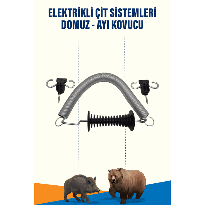 Elektrikli Çit Kapı Yayı Seti – Dayanıklı ve Kolay Kurulum