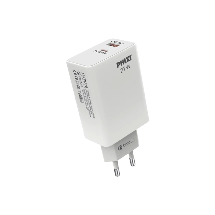 Atlas Upd4225 27w Pd Çift Çıkışlı Hızlı Şarj Adaptörü