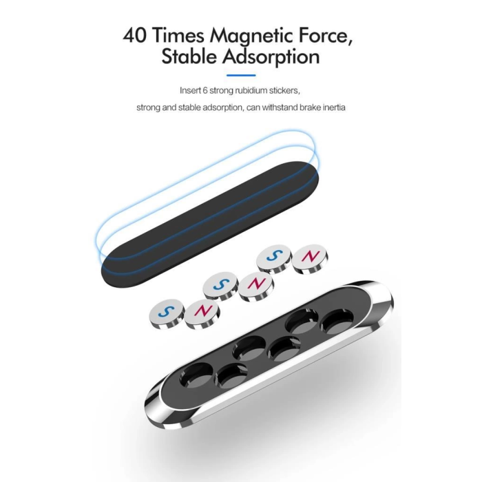 Jx-007 Gümüş Çok Amaçlı Magnetic Car Holder Araç İçi Telefon Tutucu