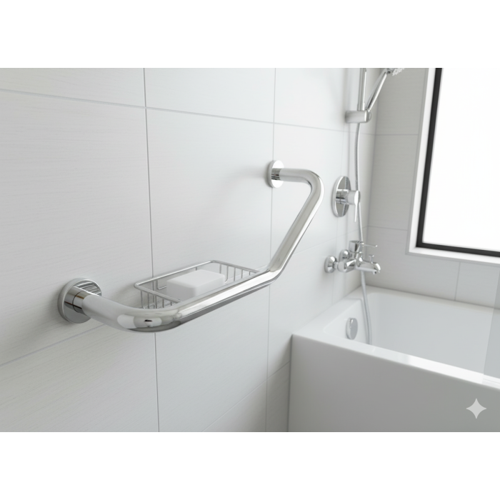 Bocchi Tutunma Barı Açılı Sabunluklu 455 Mm Krom - Premium Ürün