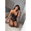  Şık Bodysuit Dantel Seksi Gecelik Body Siyah