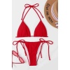 Brezilya Model Bağlamalı Bikini Altı Kırmızı