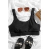  Şık Tankini Bikini Üstü Siyah