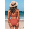  Özel Tasarım Önden Çarpraz Bikini Üstü Kırmızı