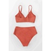  Özel Tasarım Önden Çarpraz Bikini Üstü Kırmızı