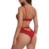  Kırmızı Dantelli Özel Bölgesi Açık Babydoll Gecelik 15051