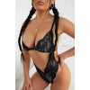  Dantel Fantezi iç Giyim Body Siyah