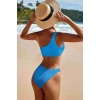  Özel Fitilli Kumaş Bikini Altı Mavi